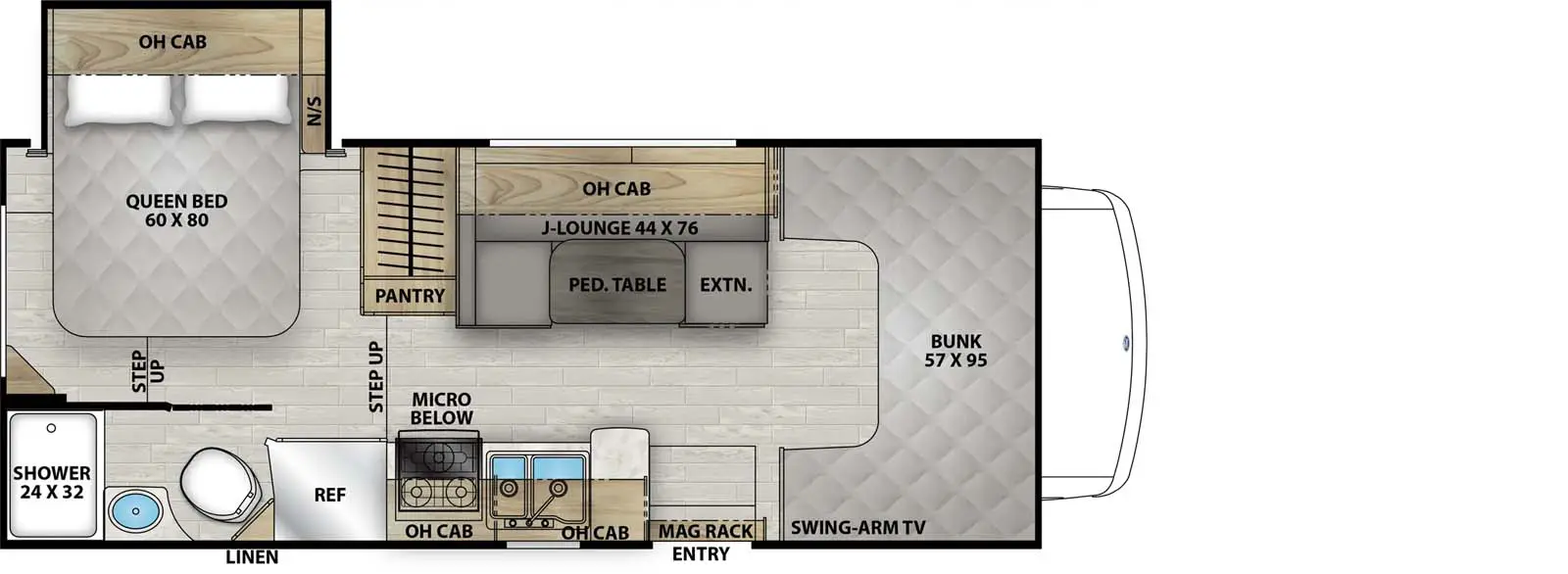 210RSS - Ford 350 Floorplan Image